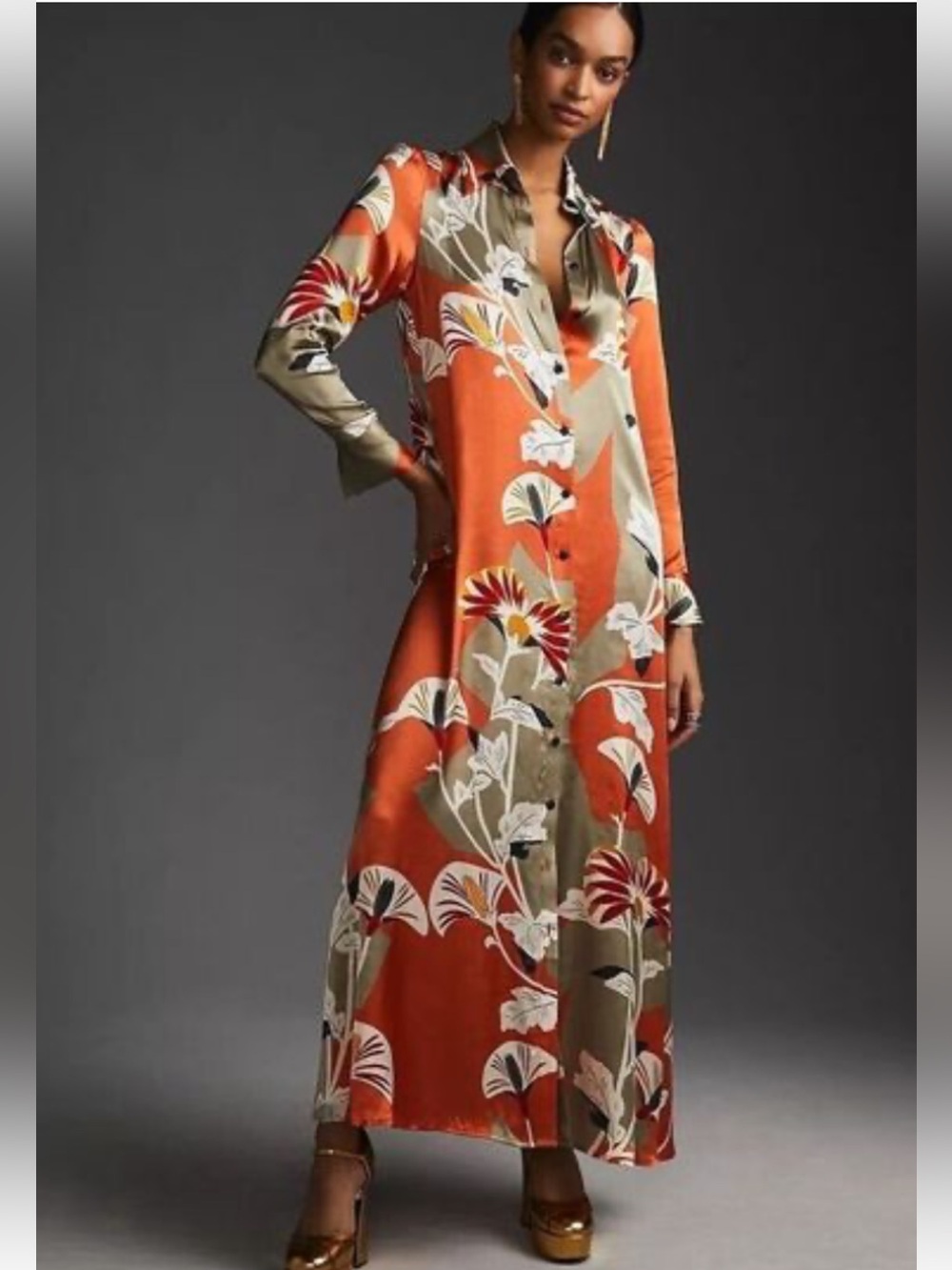 NWT retail $198 size M #Anthropologie,#CoreyLynnCalter. “Maxi Shirt Dress”.